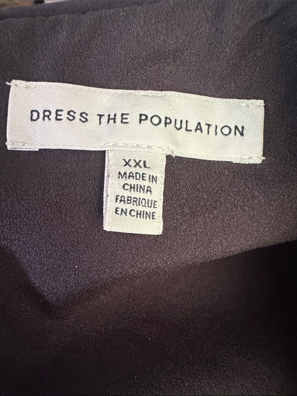 Dress the Population Elsie Dress Gold Multi Size XXL - Picture 8 of 8